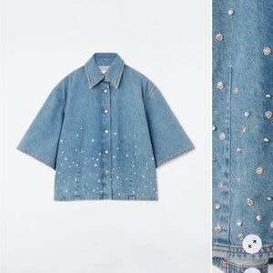 COS Denim Jacket with Metallic Details